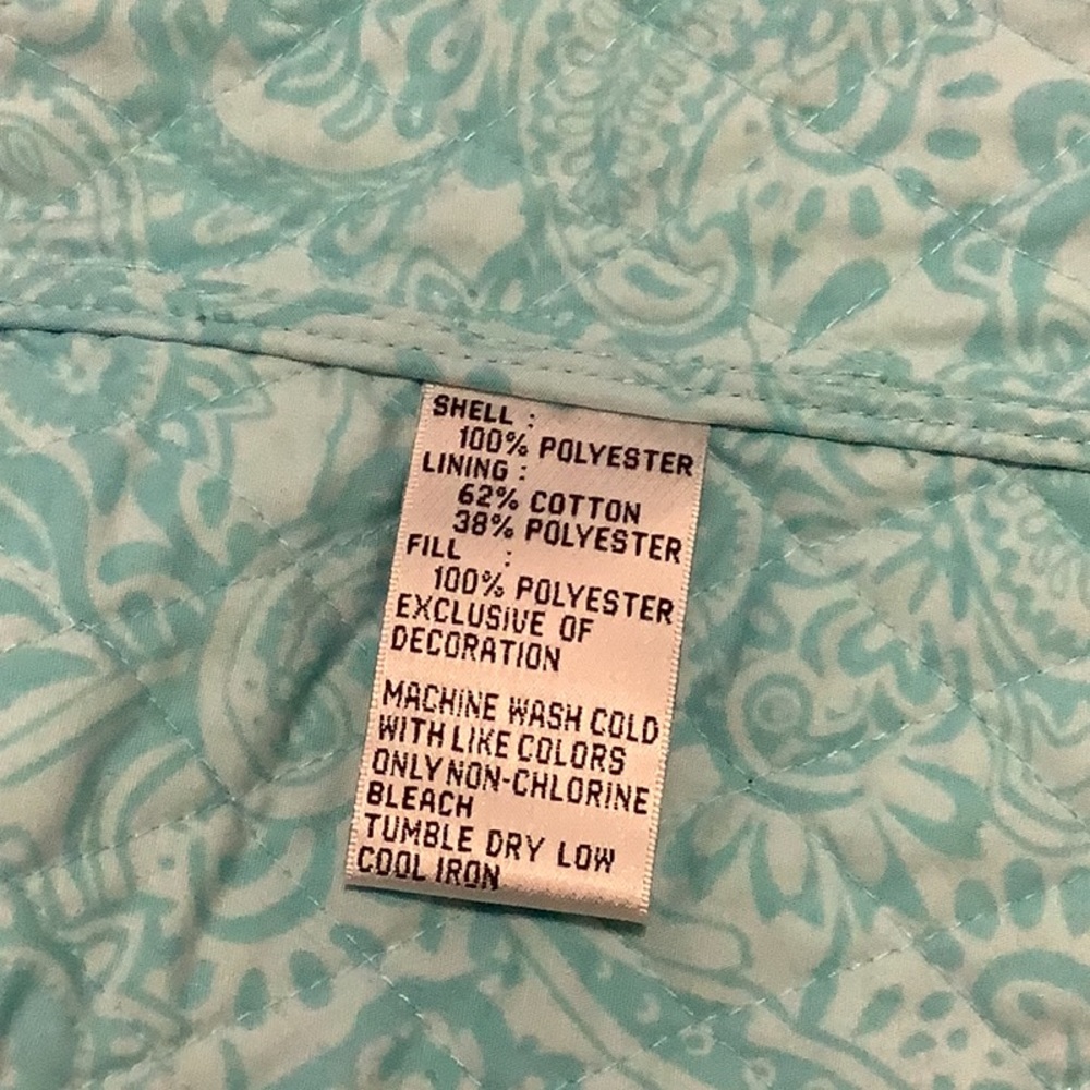 Talbots Vest Small Teal Zip Front % Polyester Vin… - image 8